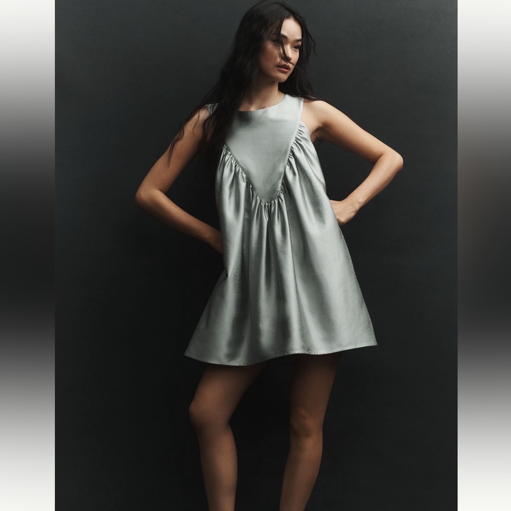 Mare Mare x Anthropologie Satin Mini Swing Dress